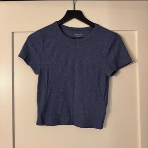 American Eagle Outfitters Women's Short Sleeve Blue Tee